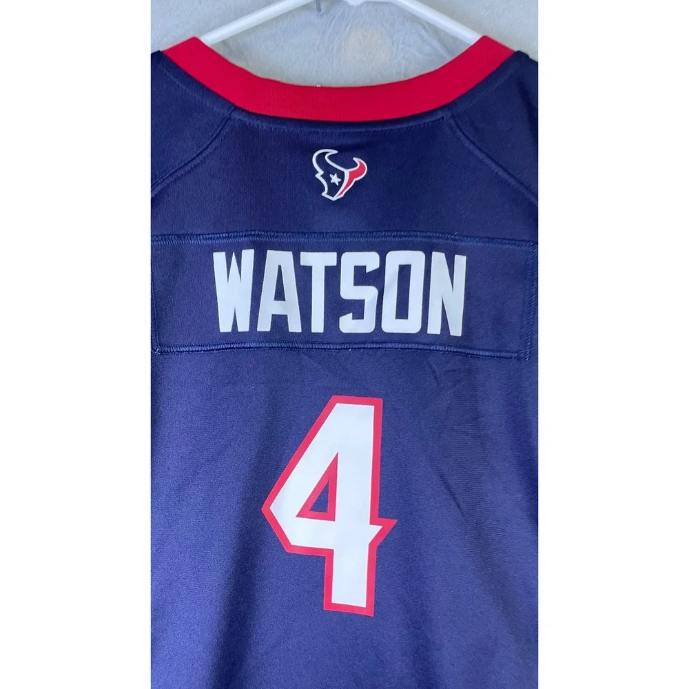 Nike Houston Texans Jersey Kids XL Blue Excellent Deshaun Watson 4 NFL Football